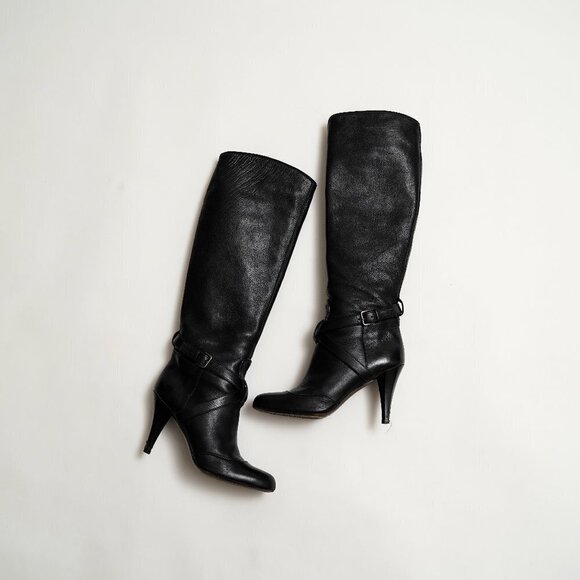 Miu Miu Shoes - Miu Miu Knee High Kitten Heel Boots